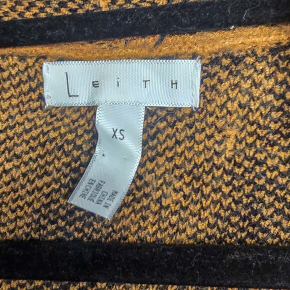 Leith tan Dale Zebra open front long line duster cardigan size XS - Picture 5 of 8